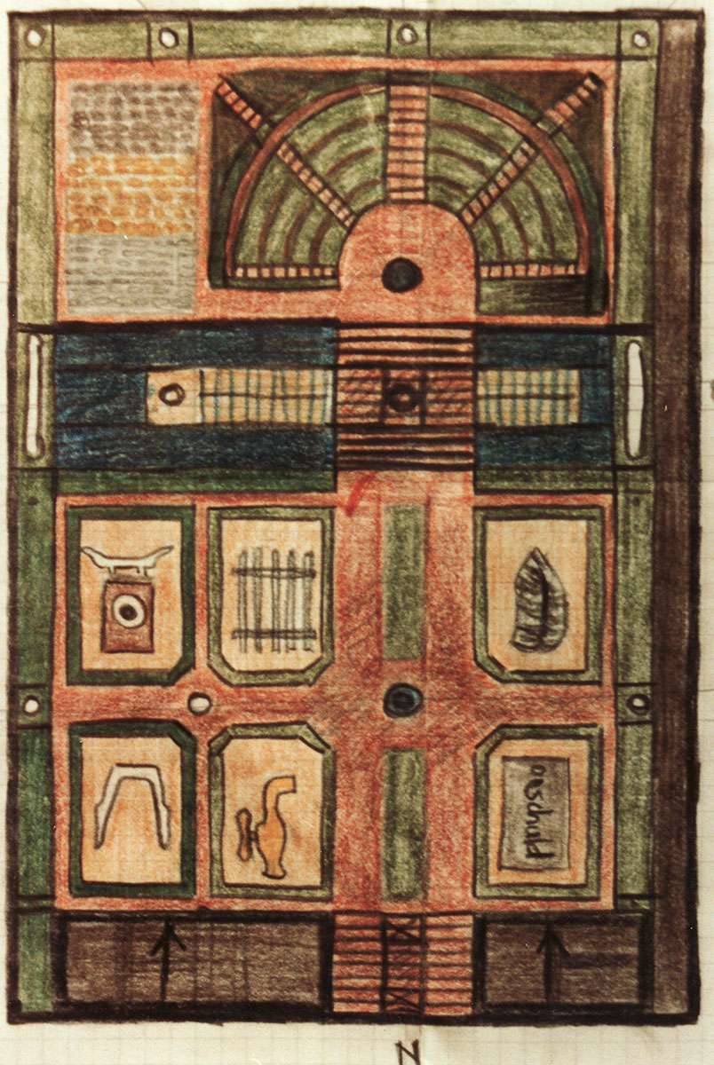 schets voor WERK: Groeten uit Smyrna - verplaatsbare tuin